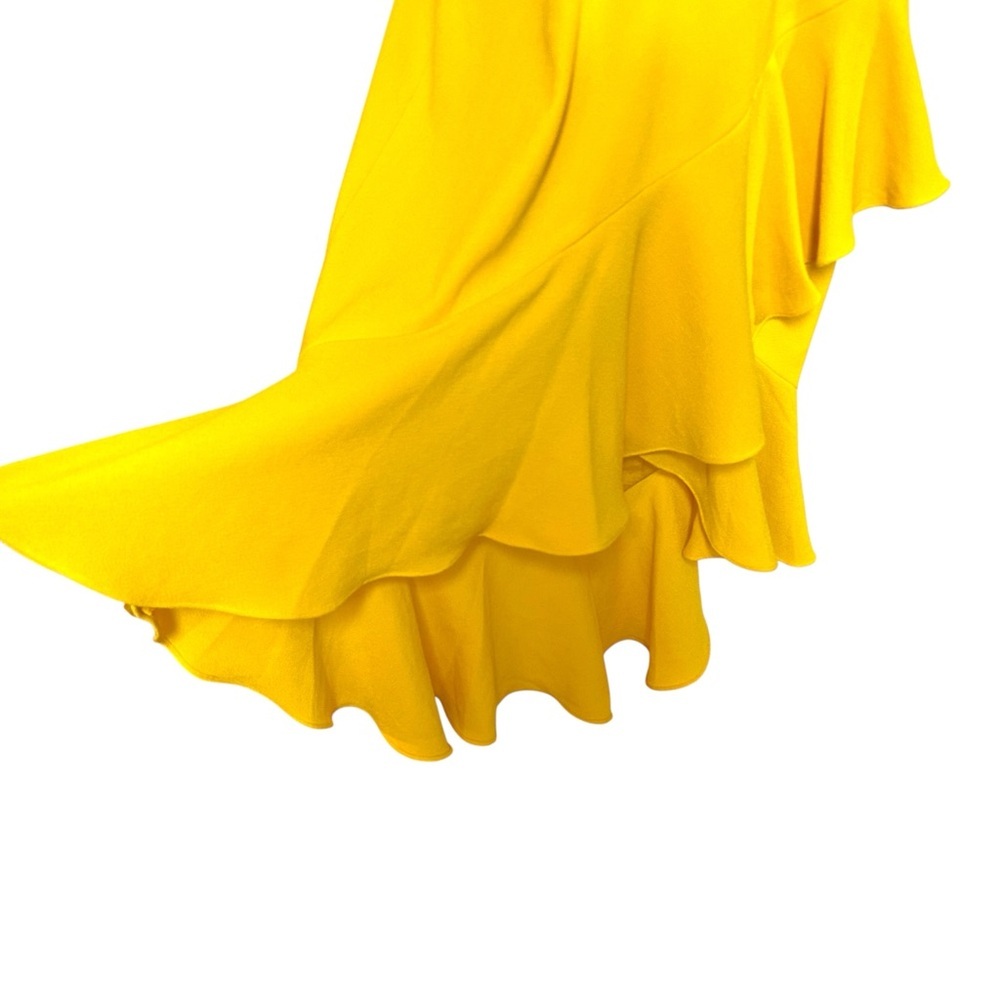 Dress the population XXS Wendy dress canary midi ruffle high low hem event dress - Picture 13 of 17